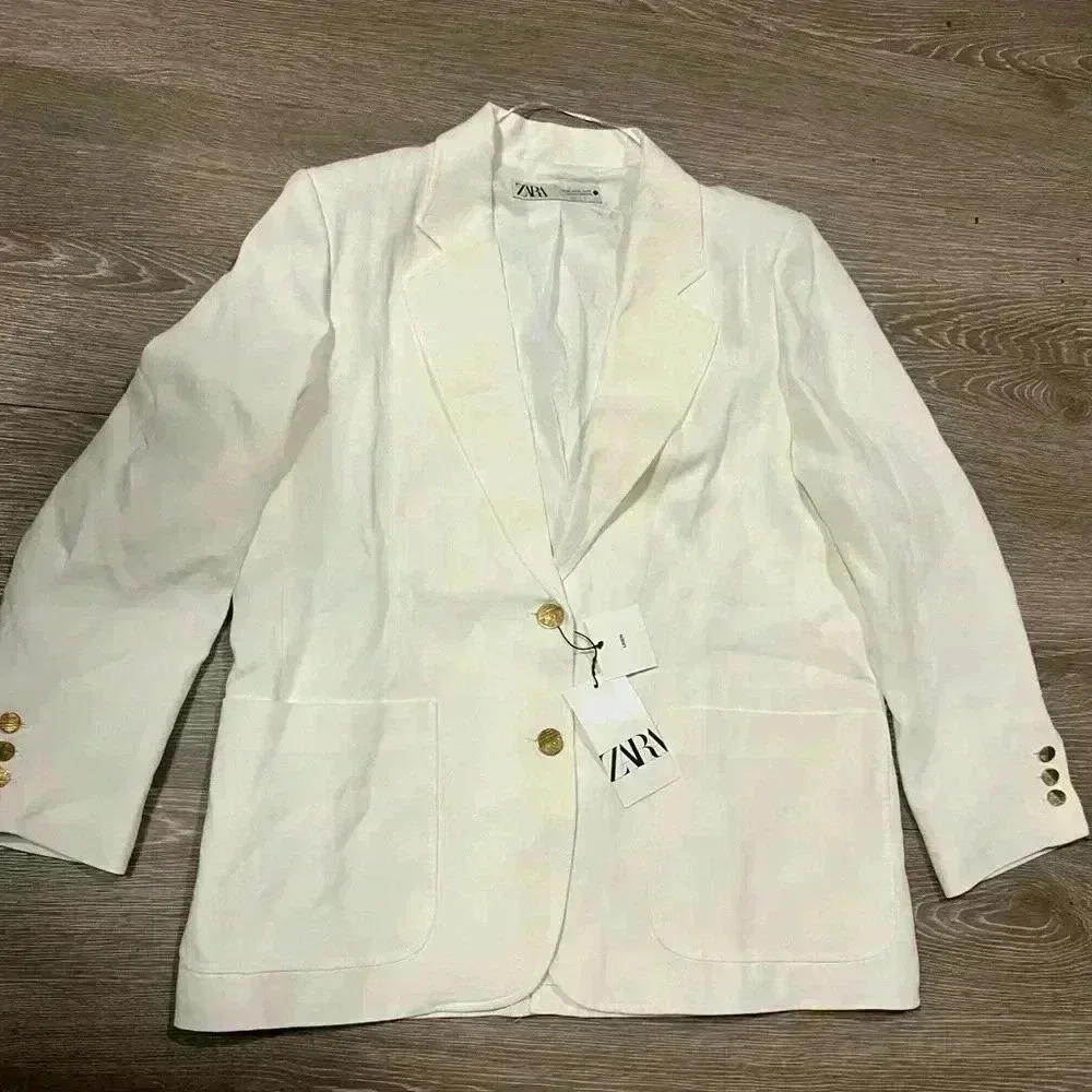 Zara Women's White Blazer